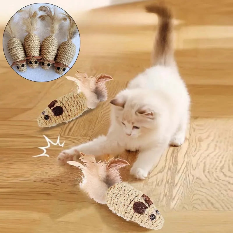 PurrBite™ Natural Interactive Cat Chew Toy for Dental Care & Play