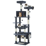 Large Multi-Level Cat Tree Tower with Sisal Scratching Posts & Hammock