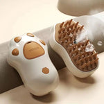 3-in-1 Steam Cat Brush for Shedding, Massage & Grooming