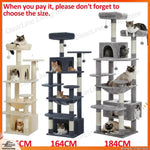Large Multi-Level Cat Tree Tower with Sisal Scratching Posts & Hammock