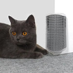 SelfGroomer™ Cat Self Groomer Wall Corner Comb with Catnip Container