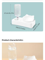 ErgoFeeder™ 15 Degree Tilted Raised Double Bowl for Cats & Small Dogs