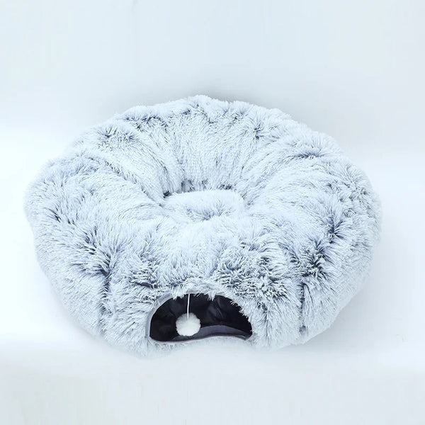CalmNest™ 2-in-1 Anti-Anxiety Calming Donut Bed for Cats & Dogs