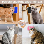 SelfGroomer™ Cat Self Groomer Wall Corner Comb with Catnip Container