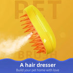 3-in-1 Steam Cat Brush for Shedding, Massage & Grooming
