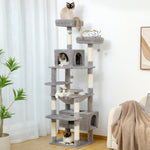 Large Multi-Level Cat Tree Tower with Sisal Scratching Posts & Hammock