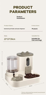 Aura HydroGlow™ 2-in-1 Pet Water Fountain & Food Station