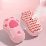 3-in-1 Steam Cat Brush for Shedding, Massage & Grooming