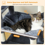 Large Multi-Level Cat Tree Tower with Sisal Scratching Posts & Hammock