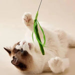 FeatherPounce™ Interactive Feather Wand Toy for House Cats Exercise