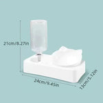 ErgoFeeder™ 15 Degree Tilted Raised Double Bowl for Cats & Small Dogs