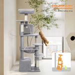 Large Multi-Level Cat Tree Tower with Sisal Scratching Posts & Hammock