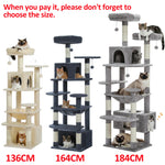 Large Multi-Level Cat Tree Tower with Sisal Scratching Posts & Hammock