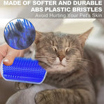 SelfGroomer™ Cat Self Groomer Wall Corner Comb with Catnip Container