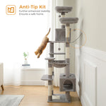 Large Multi-Level Cat Tree Tower with Sisal Scratching Posts & Hammock