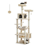 Large Multi-Level Cat Tree Tower with Sisal Scratching Posts & Hammock