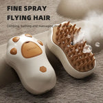 3-in-1 Steam Cat Brush for Shedding, Massage & Grooming