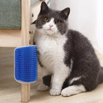 SelfGroomer™ Cat Self Groomer Wall Corner Comb with Catnip Container