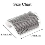 SelfGroomer™ Cat Self Groomer Wall Corner Comb with Catnip Container