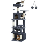 Large Multi-Level Cat Tree Tower with Sisal Scratching Posts & Hammock