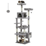 Large Multi-Level Cat Tree Tower with Sisal Scratching Posts & Hammock