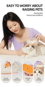MistGroom™ Steamy Pet Brush for Shedding & Grooming | Steam Pet Comb