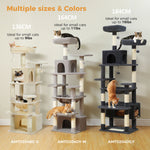 Large Multi-Level Cat Tree Tower with Sisal Scratching Posts & Hammock