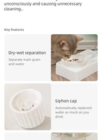ErgoFeeder™ 15 Degree Tilted Raised Double Bowl for Cats & Small Dogs