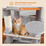 Large Multi-Level Cat Tree Tower with Sisal Scratching Posts & Hammock